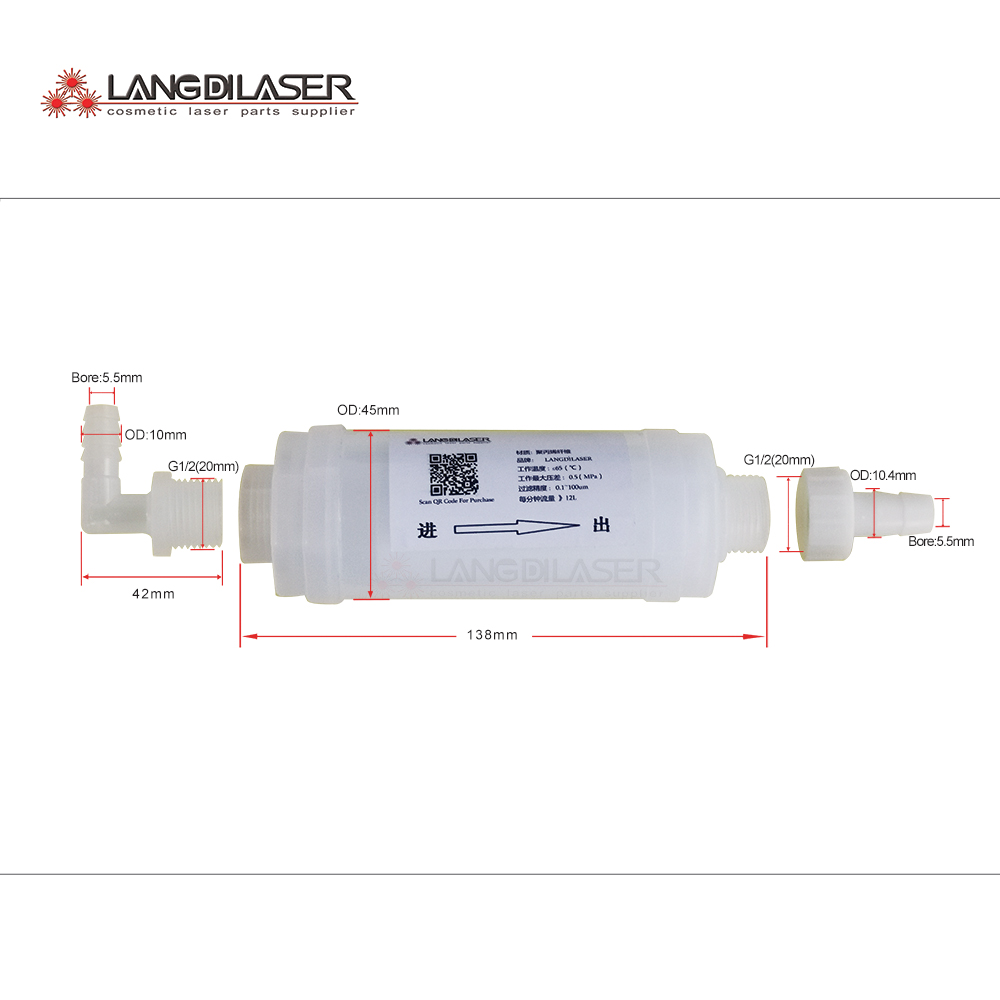 Industrial Hair Laser Machine - Диодный лазер, система фильтрации воды для