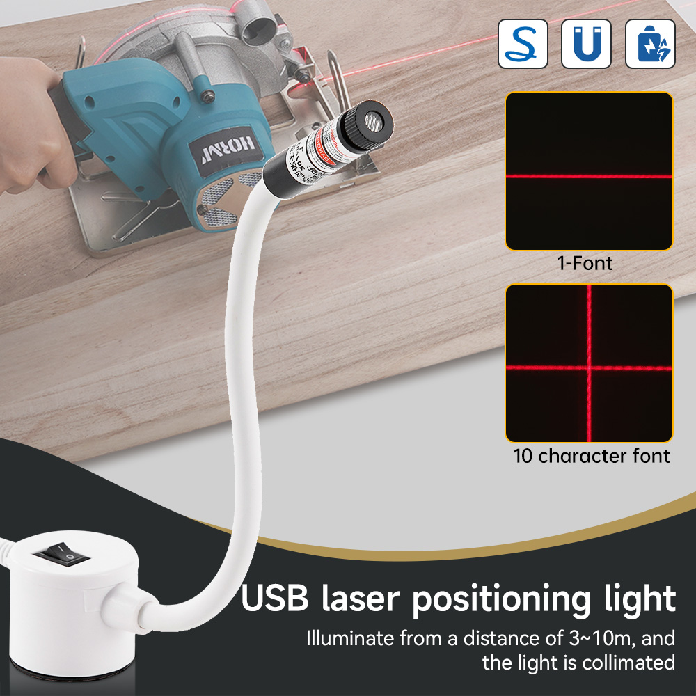 Industrial Laser Line - Красный лазерный светильник с питанием от